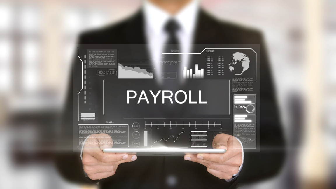 Payroll, Hologram Futuristic Interface, Augmented Virtual Reality